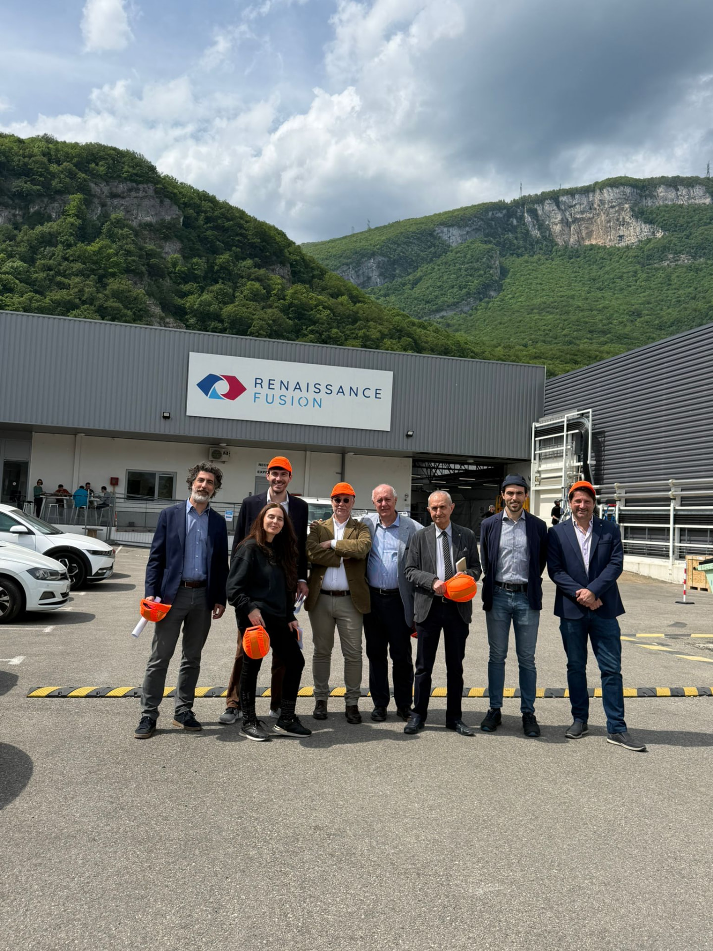 Riccardo Gatti with a research delegation at Renaissance Fusion